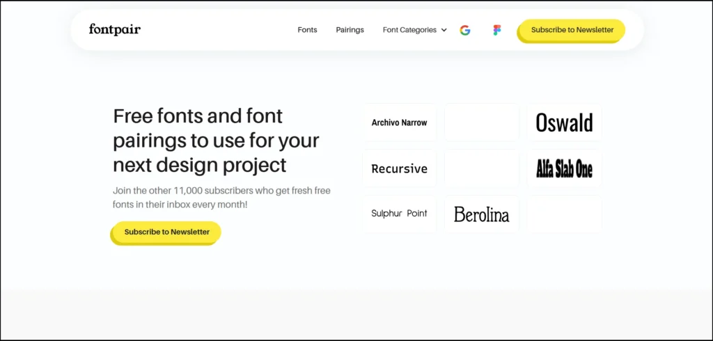FontPair Homepage