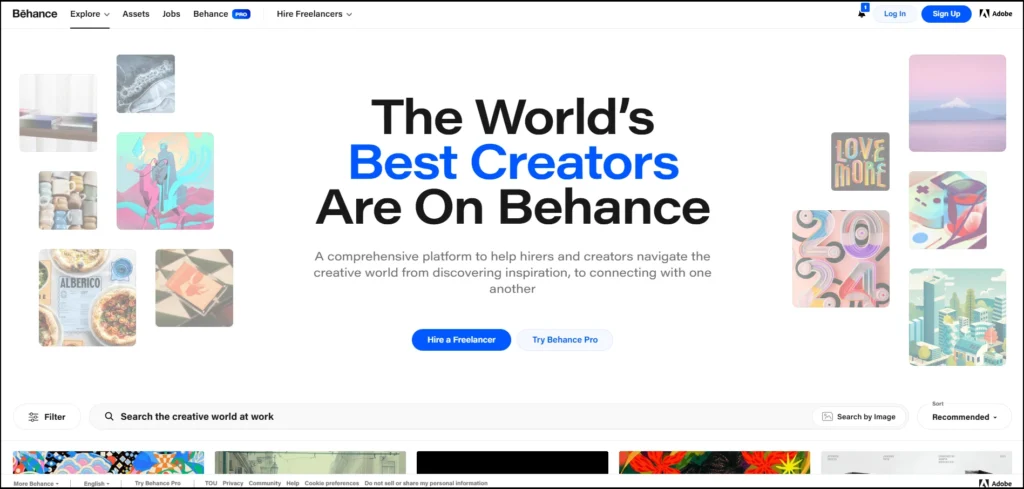 Behance - websites for designers