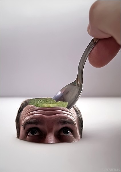 spoon in man head spoon in man head