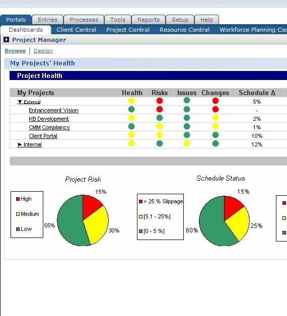 Project Management Pie Chart