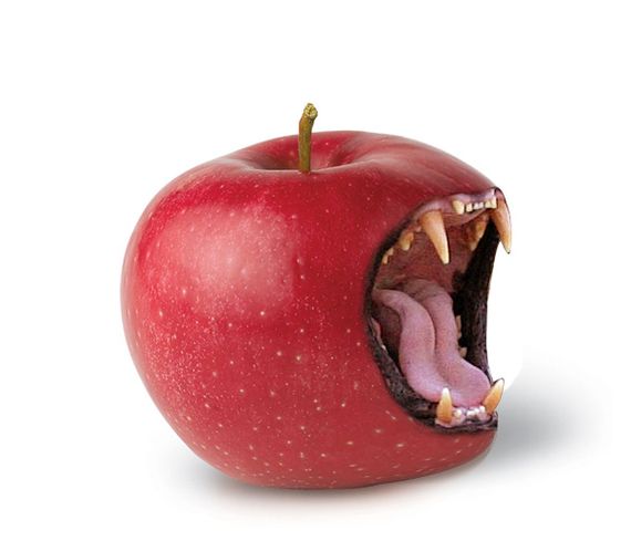 apple with teeth apple with teeth