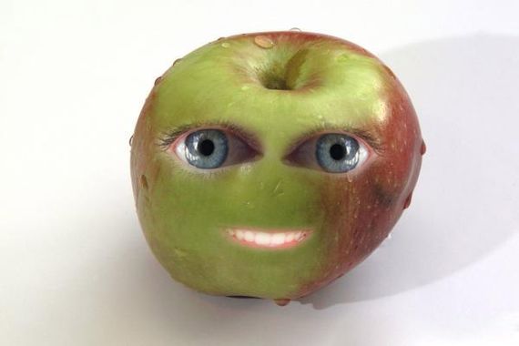 apple with eyes apple with eyes