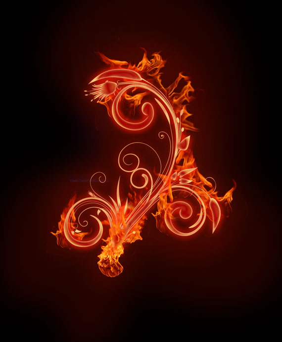 How to create a burning flower 22