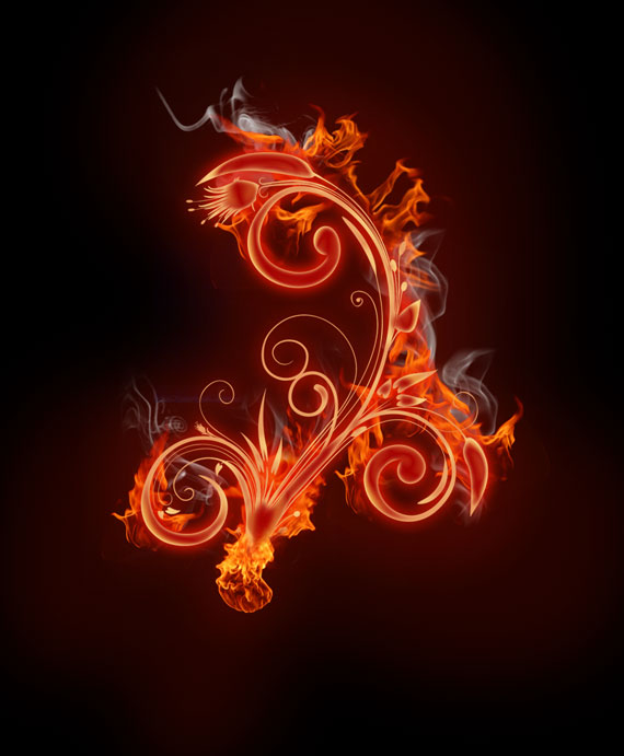 How to create a burning flower 24