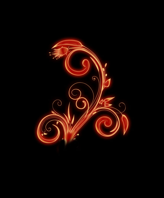 How to create a burning flower 8