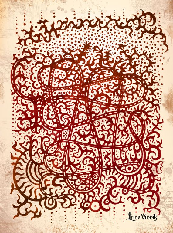 abstract nature thorns illustration