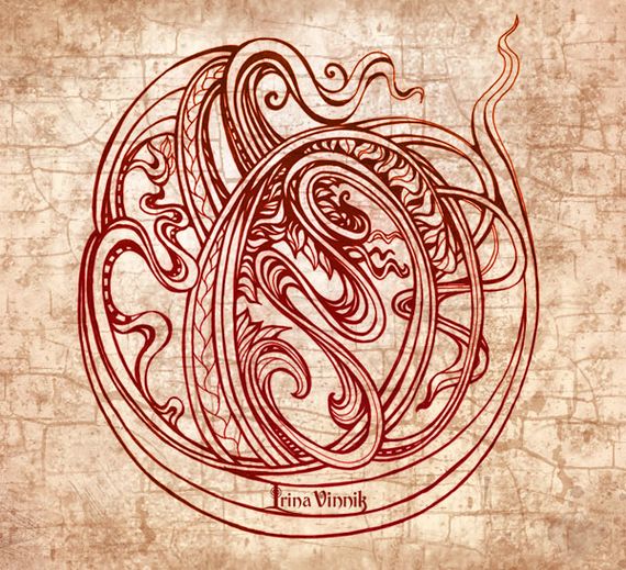 abstract inked shape