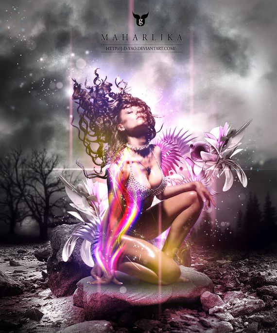 glamour poster with woman