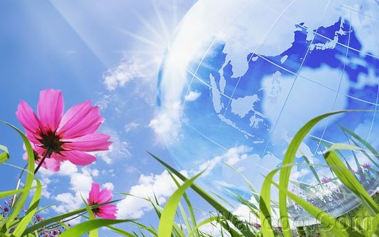 Photo manipulation of 01_Earth Flower 007_City_in_Future