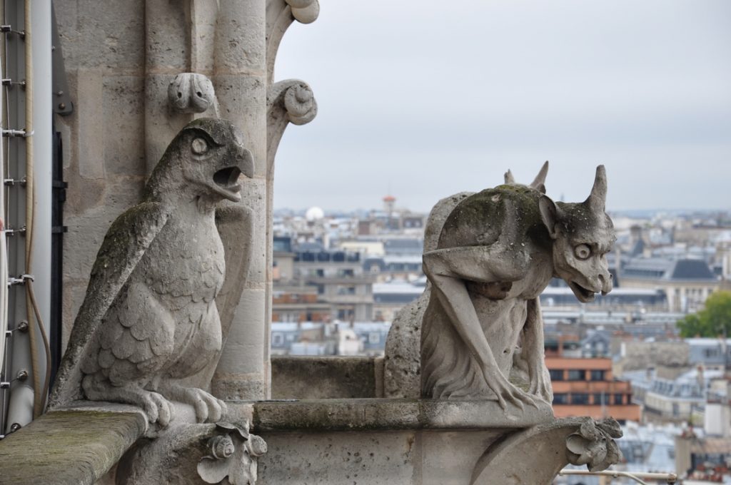 Gargoyle sculptures Notre Dam