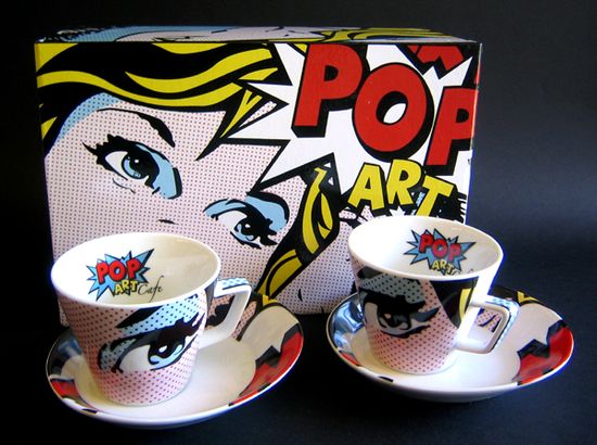 pop art inspiration - Cup and saucer
