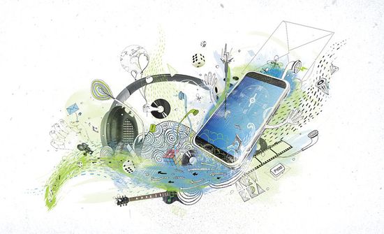 Mixed Media Illustration by Destill