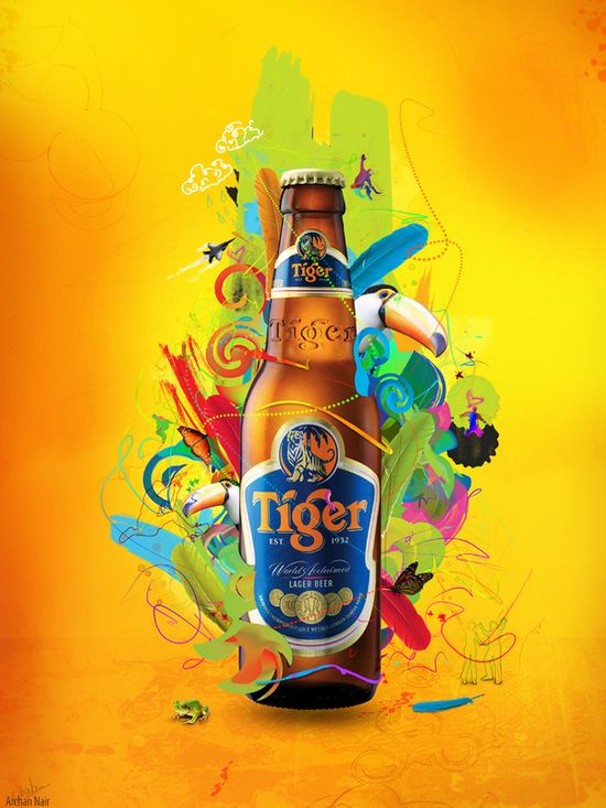 Tiger Beer Mixed Media