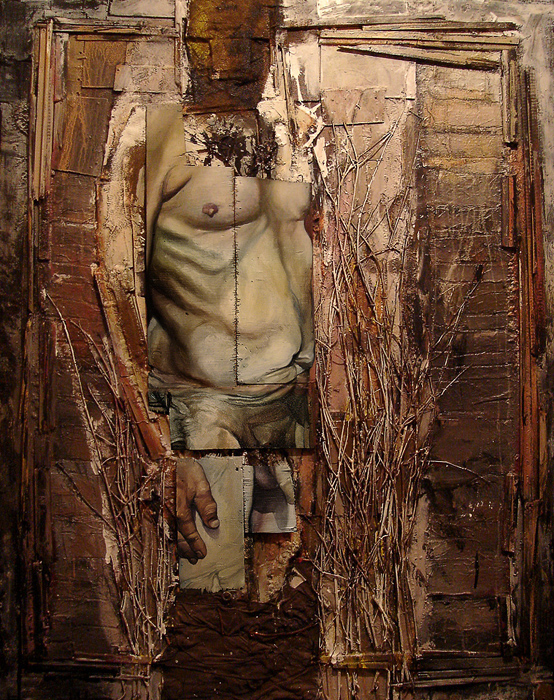 mixed media on board