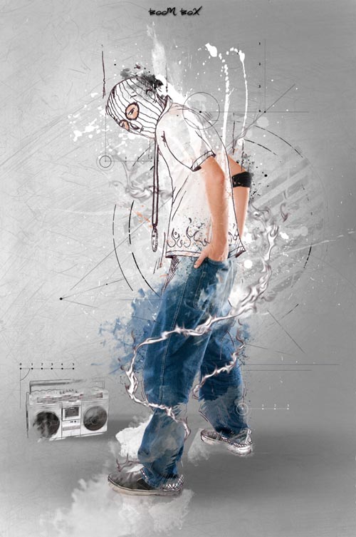 sketch and photoshop