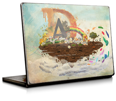 abstract island illustration laptop skin design abstract island illustration laptop skin design