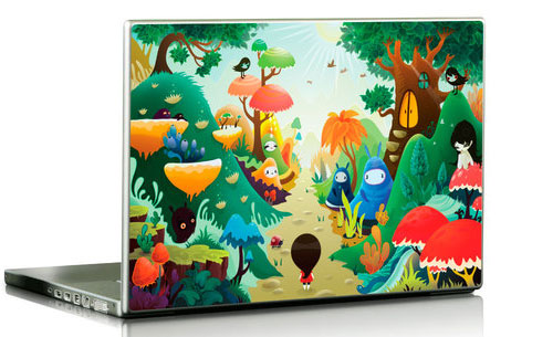 colorful forest design for laptop skin colorful forest design for laptop skin