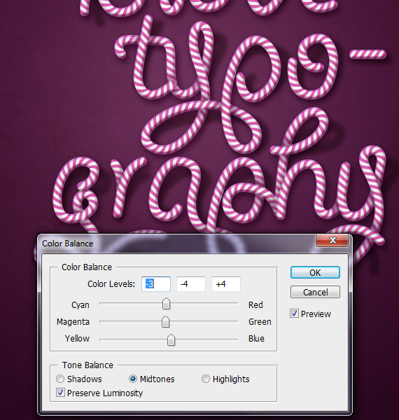 Create Candy Cane Typography with Photoshop Step 32-1