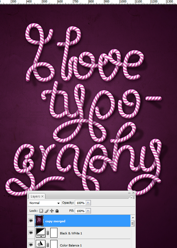 Create Candy Cane Typography with Photoshop Step 33
