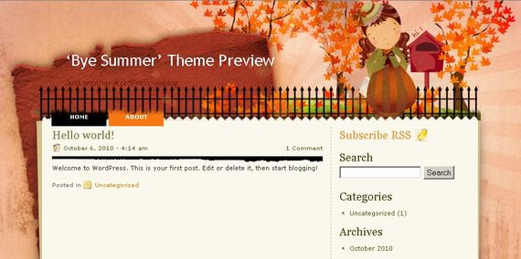 Bye Summer Wordpress Theme