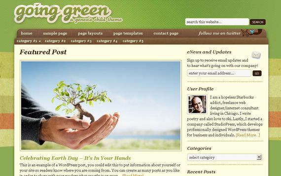 Going Green Wordpress Theme