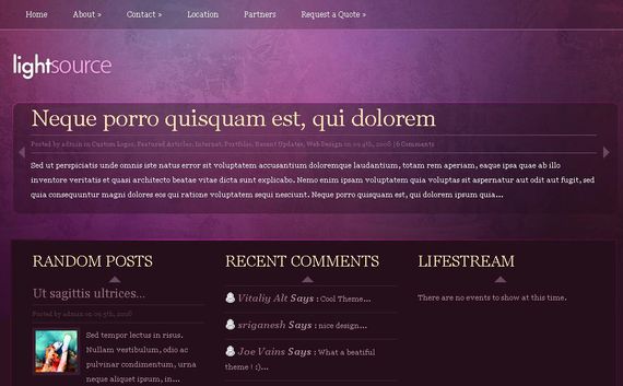 Light Source Wordpress Theme