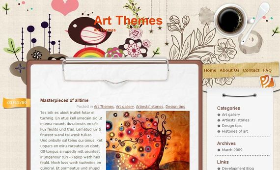 Vector Flower Wordpress Theme