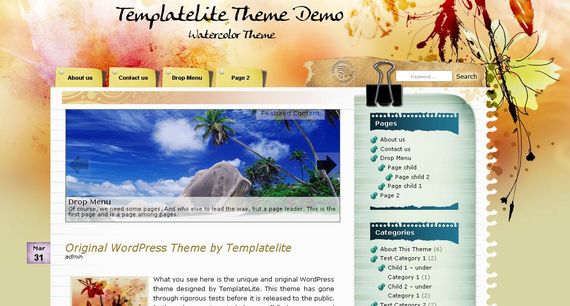 Watercolor Wordpress Theme