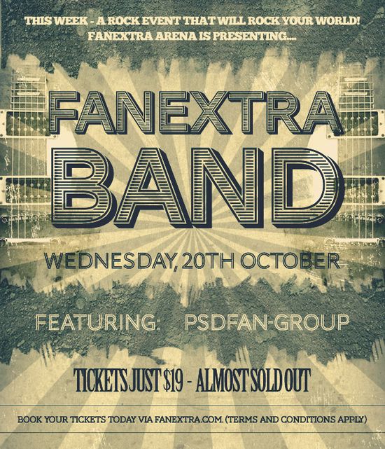 grungy rock and roll poster photoshop tutorial