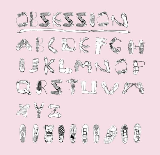 typography with shoes