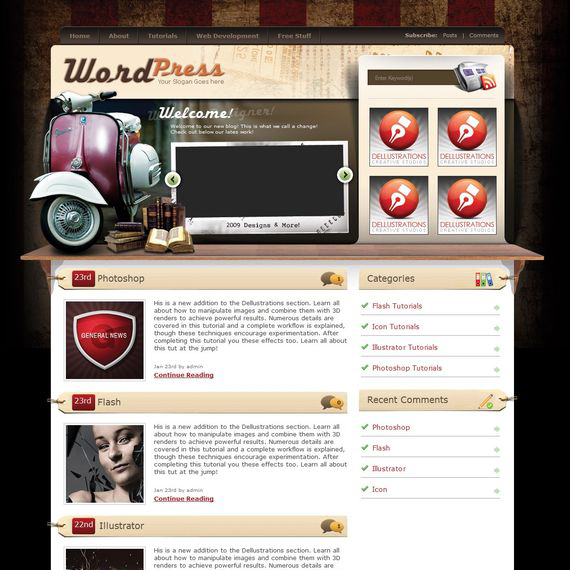 vintage wordpress theme copy