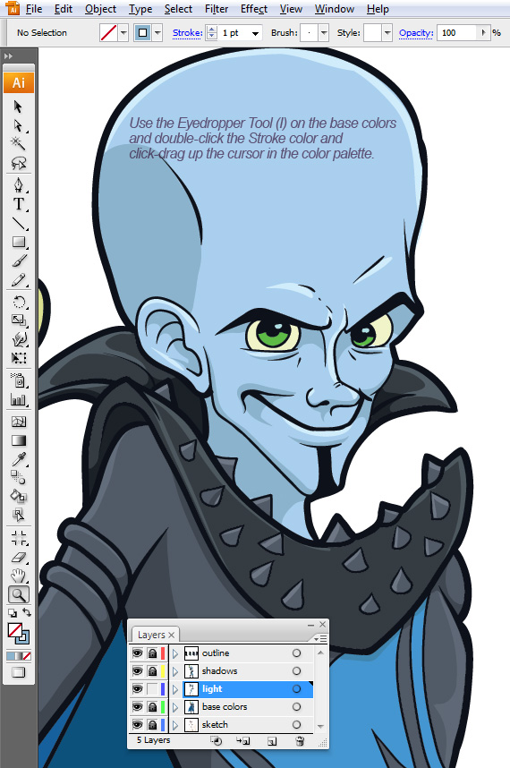 using eyedropper tool in illustrator