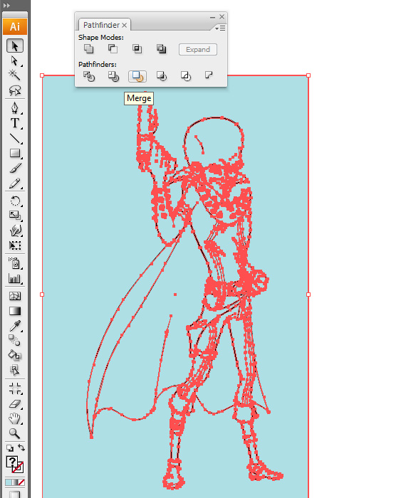 Megamind drawing in illustrator