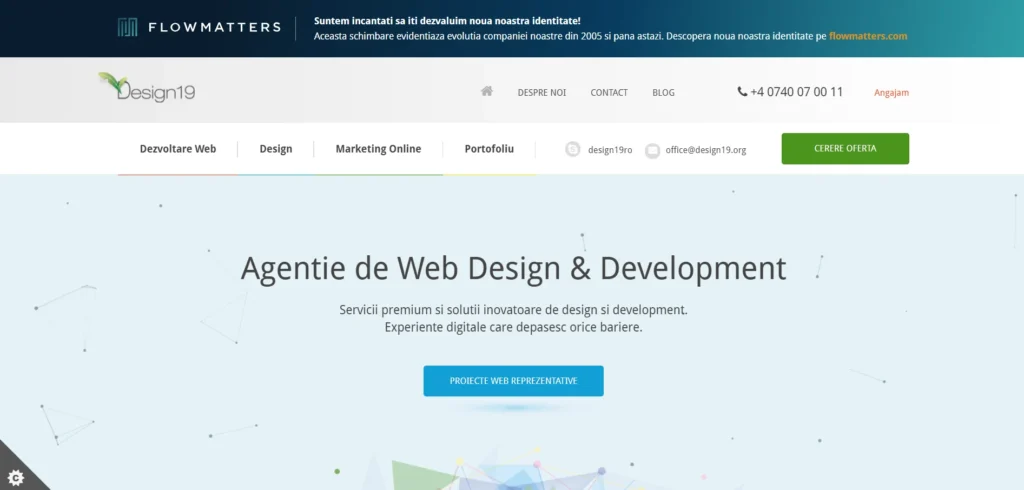 Design19-Cartoonish-Website-Design homepage of Design19