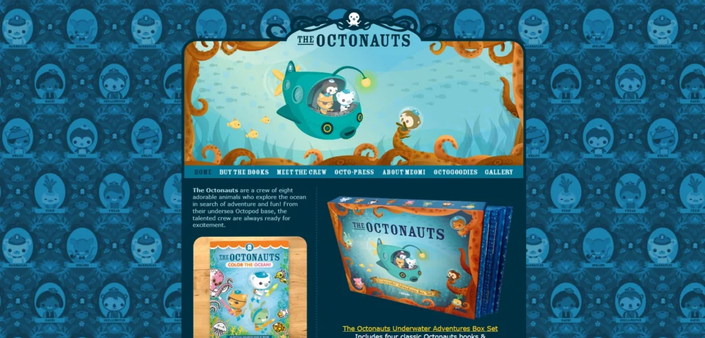 Octonauts website homepage