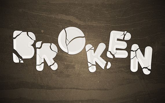 broken plate typography photoshop tutorial
