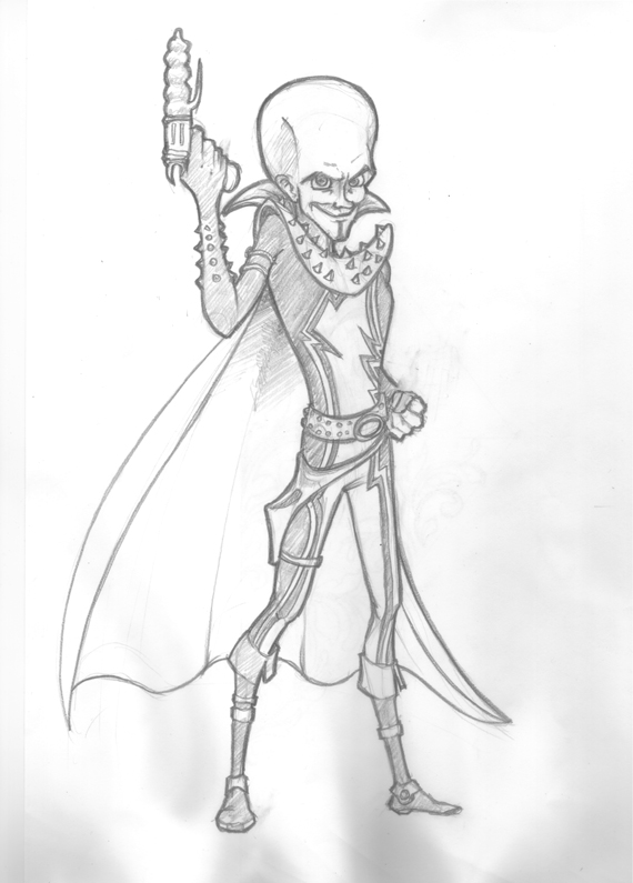 how to draw megamind 