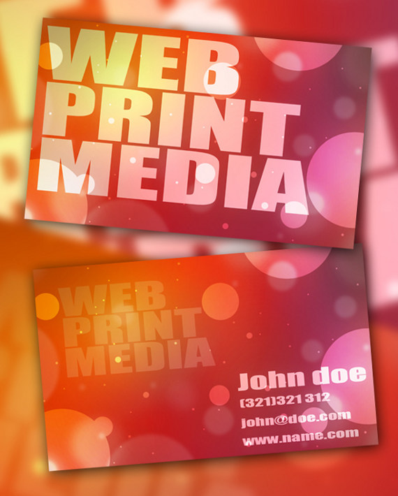 Bokeh Business Card Design