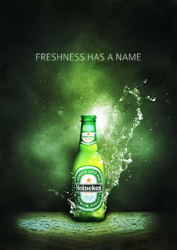 heineken beet themed poster photoshop tutorial