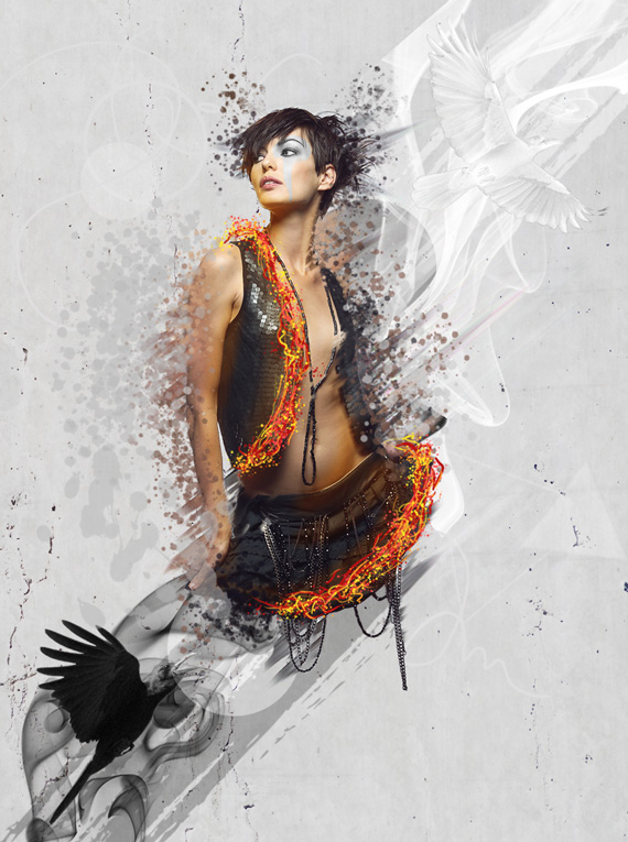 ying yang poster in photoshop