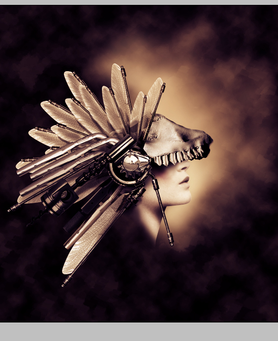 How to Create a Conceptual Headdress in Photoshop Step 335-2