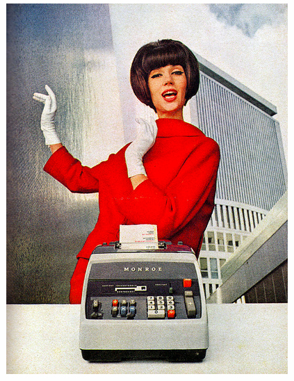 Marilyn Monroe typing print ad