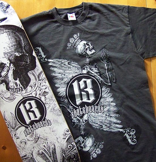 Skateboard Deck and T-Shirt