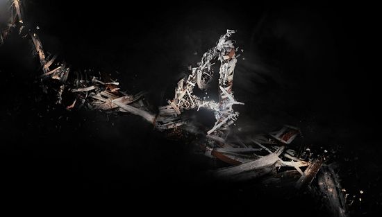 a Shattered, Scrappy Metal Text Effect