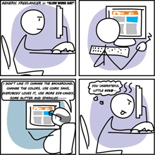 Generic Freelancer in “Slow Work Day”