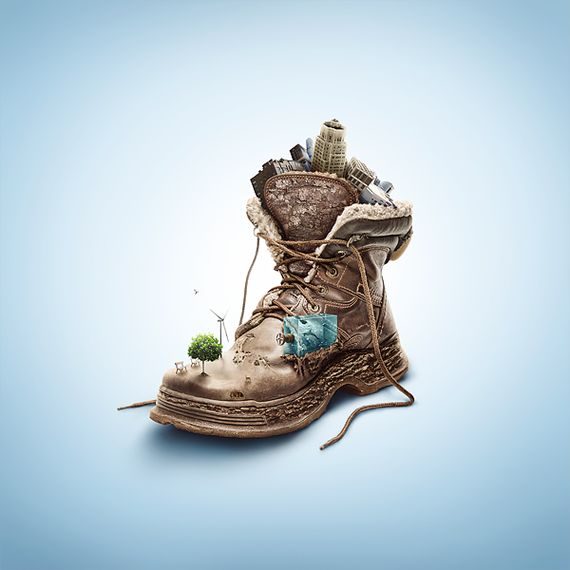 Eco friendly show Photoshop tutorial