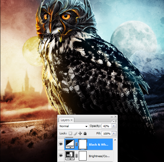 38.1-pixel-77-owl-poster-tutorial How To Create a Movie Poster in Photoshop - 38.1