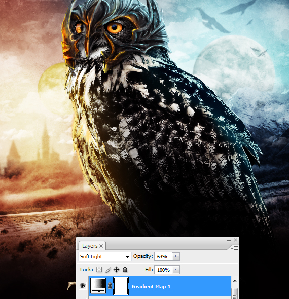 42.1-pixel-77-owl-poster-tutorial How To Create a Movie Poster in Photoshop - 43