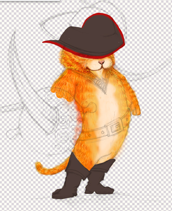 create a Puss in Boots movie poster step 15