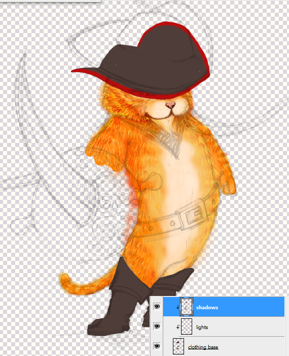 create a Puss in Boots movie poster step 15.1